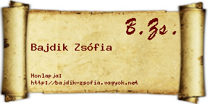 Bajdik Zsófia névjegykártya